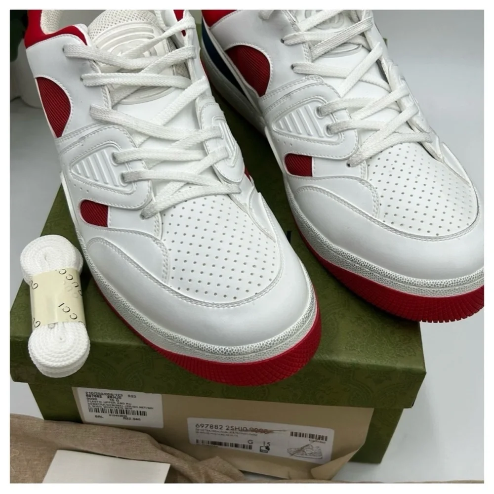 Gucci, low top basket sneaker size 15 made in Italy